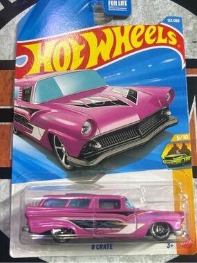 Hot Wheels 8 Crate Kids Toy Car - Pink